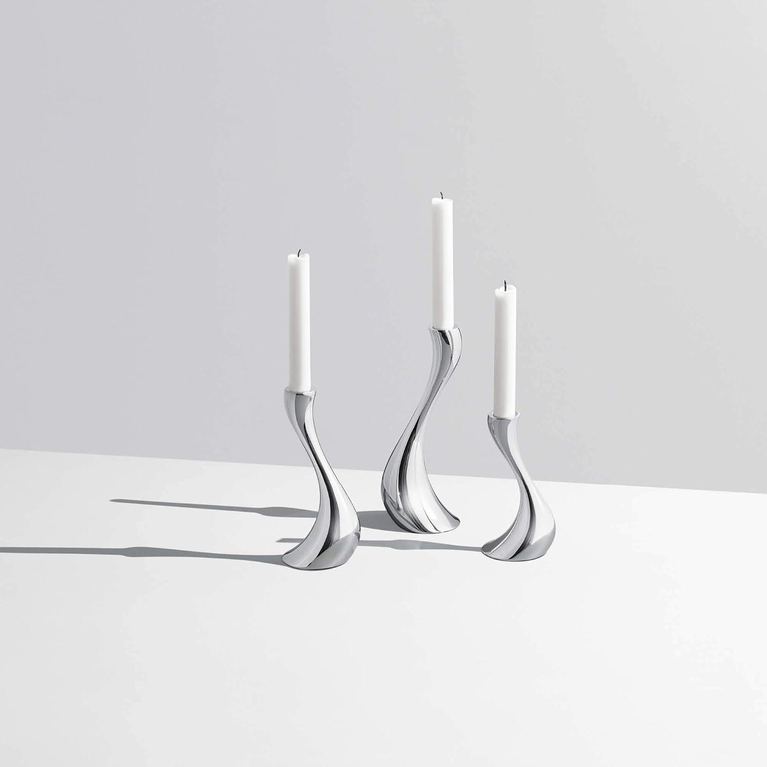 Cobra 3 Piece Stainless Steel Table Top Candlestick Set (Set of 3)