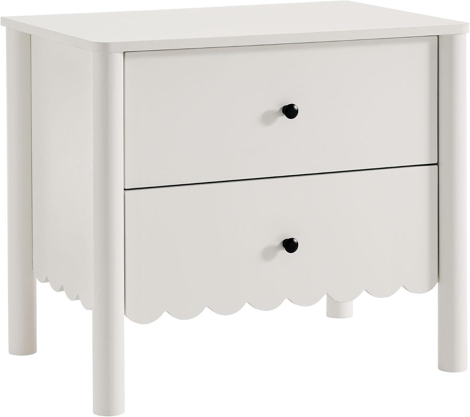 Modway Emmeline Scalloped 2-Drawer Nightstand