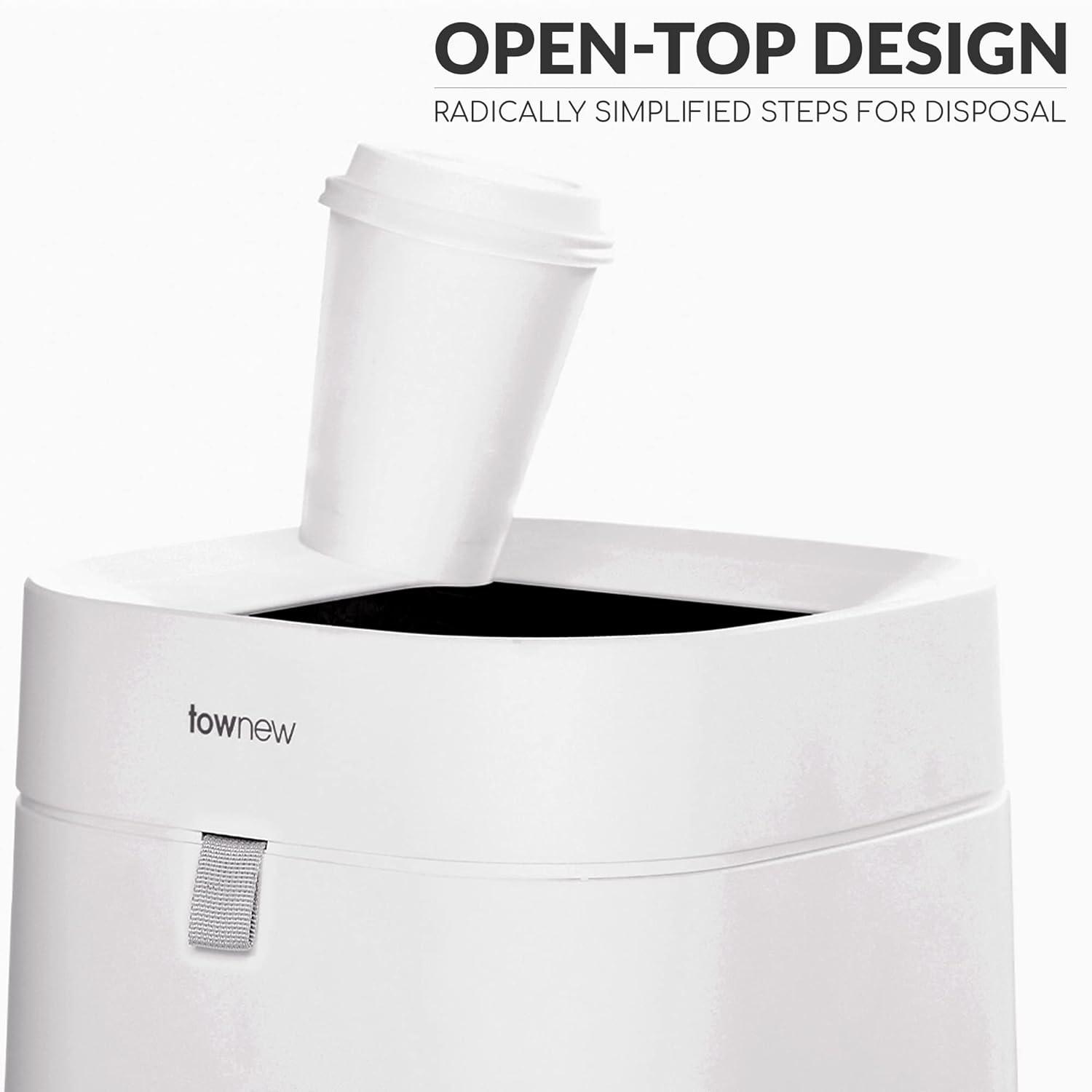 White Touchless 4.4-Gallon Self-Sealing Smart Trash Can