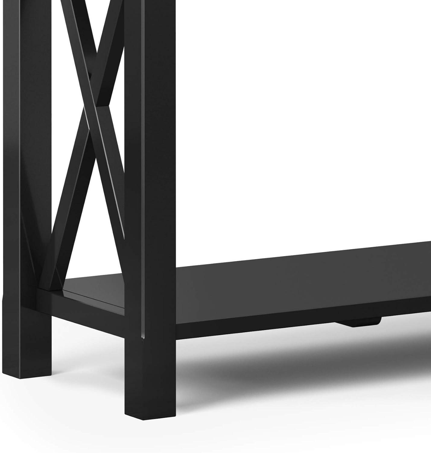 Simpli Home Kitchener 47"W Solid Wood Contemporary Storage Console Table with 2 Drawers and Bottom Storage Shelf