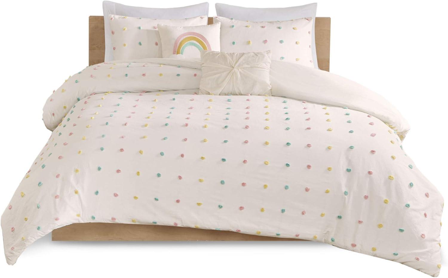 Callie Cotton Jacquard Pom Pom Comforter Set
