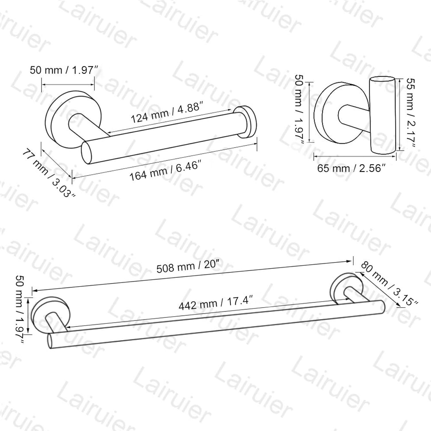 4 - Piece Bathroom Hardware Set