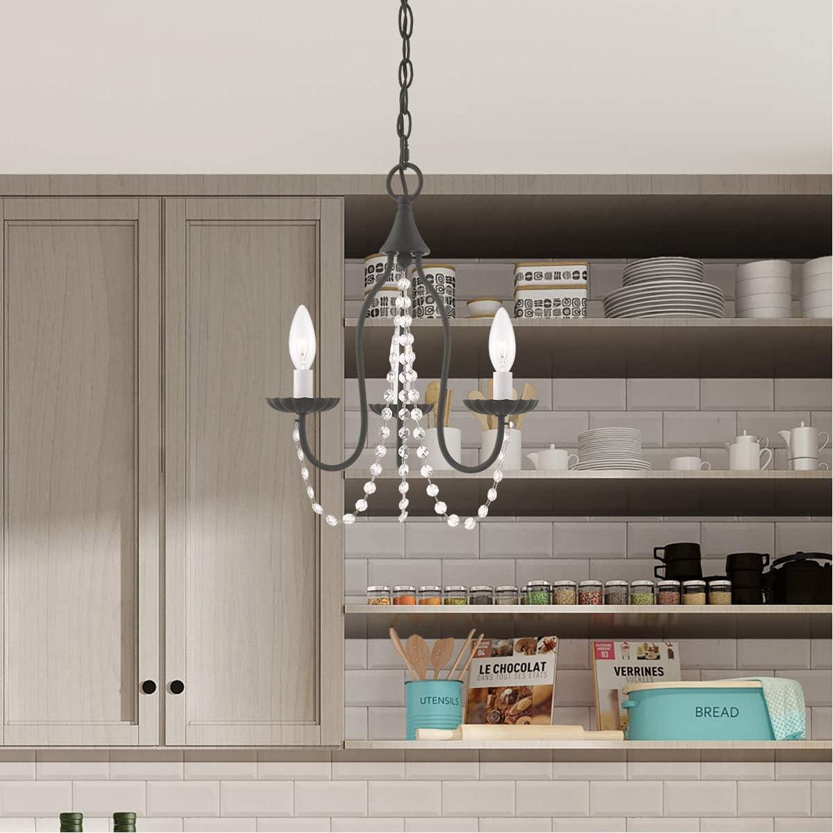 Livex Lighting Alessia 3 - Light Chandelier in  Black