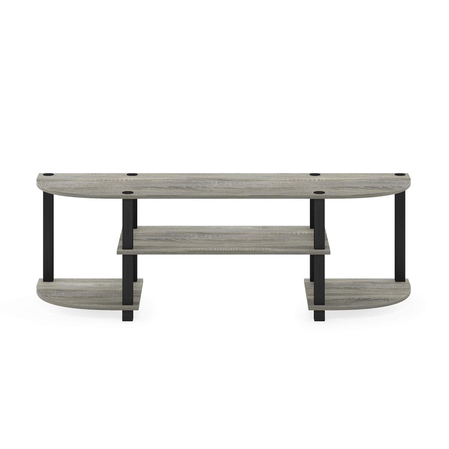 Turn-S-Tube Wide TV Entertainment Center, Oak Grey/Black