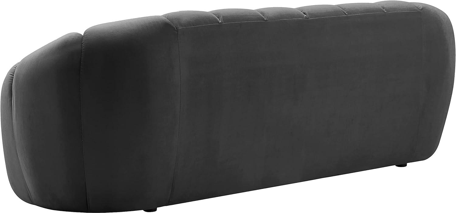 Elijah Oversized Grey Velvet Tufted Modern Sofa