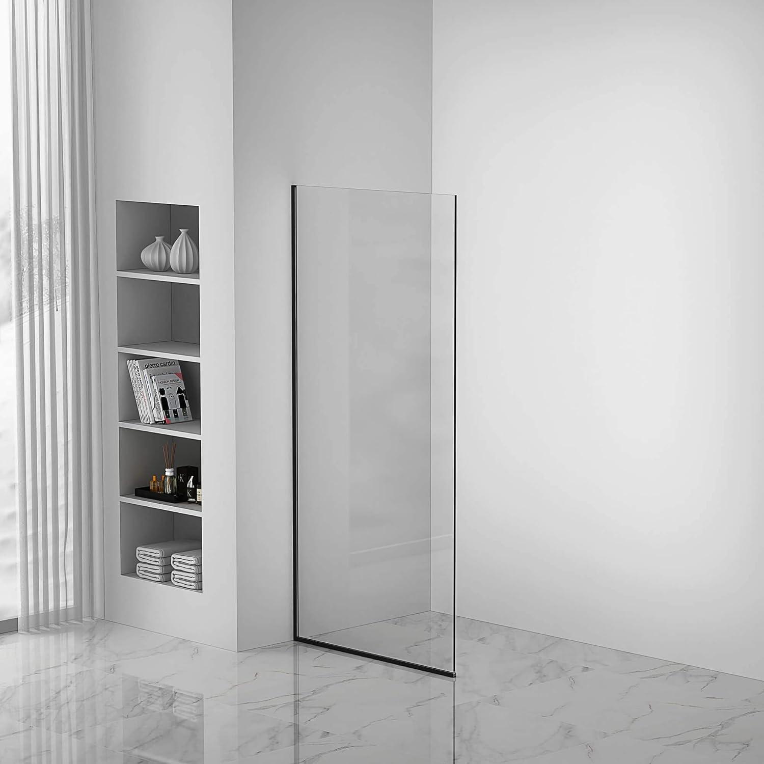 34'' W x 74.25'' H Semi-Frameless Fixed Glass Panel