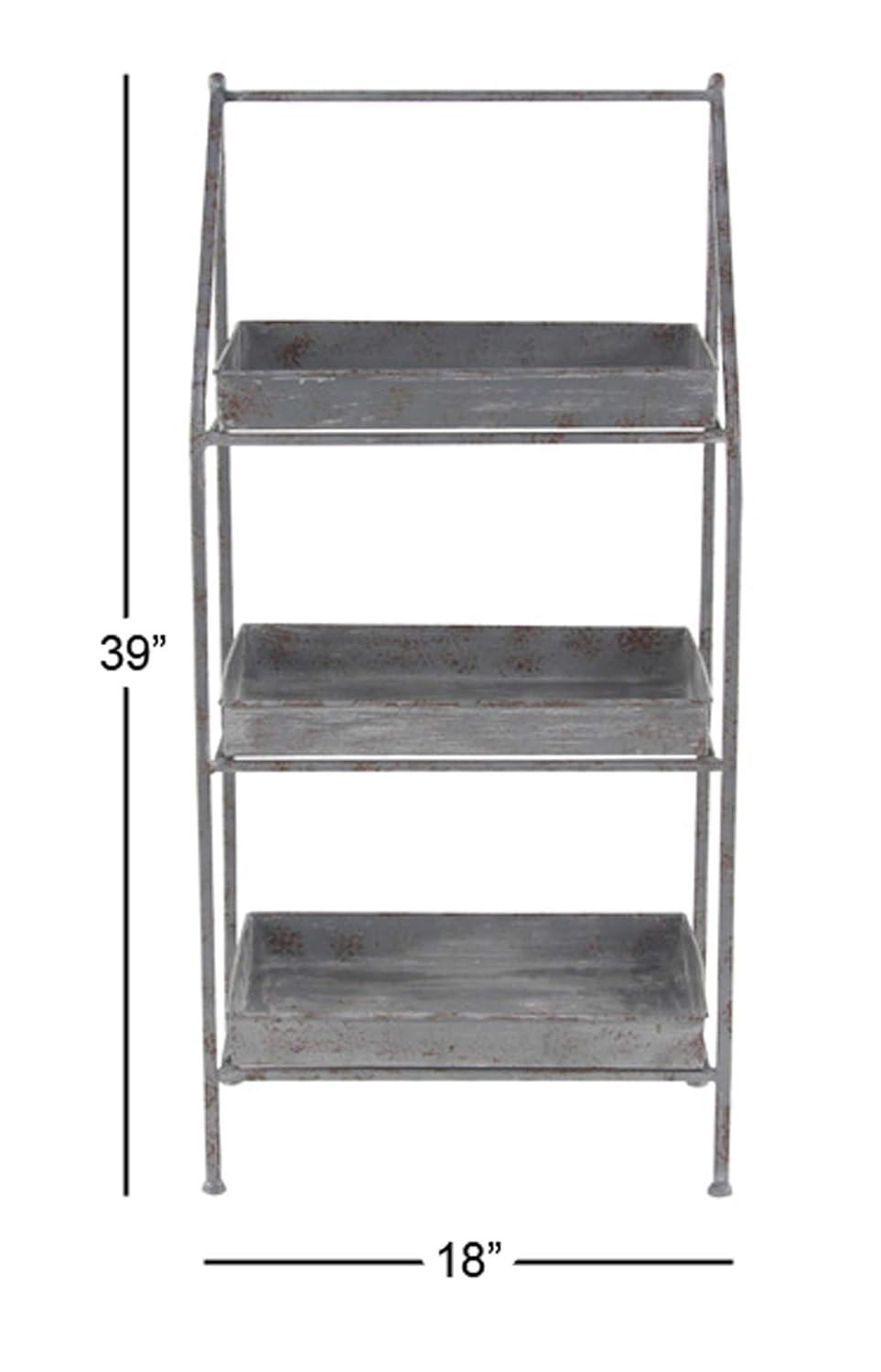 Deco 79 Plantstand, 11" W x 39" H, Gray