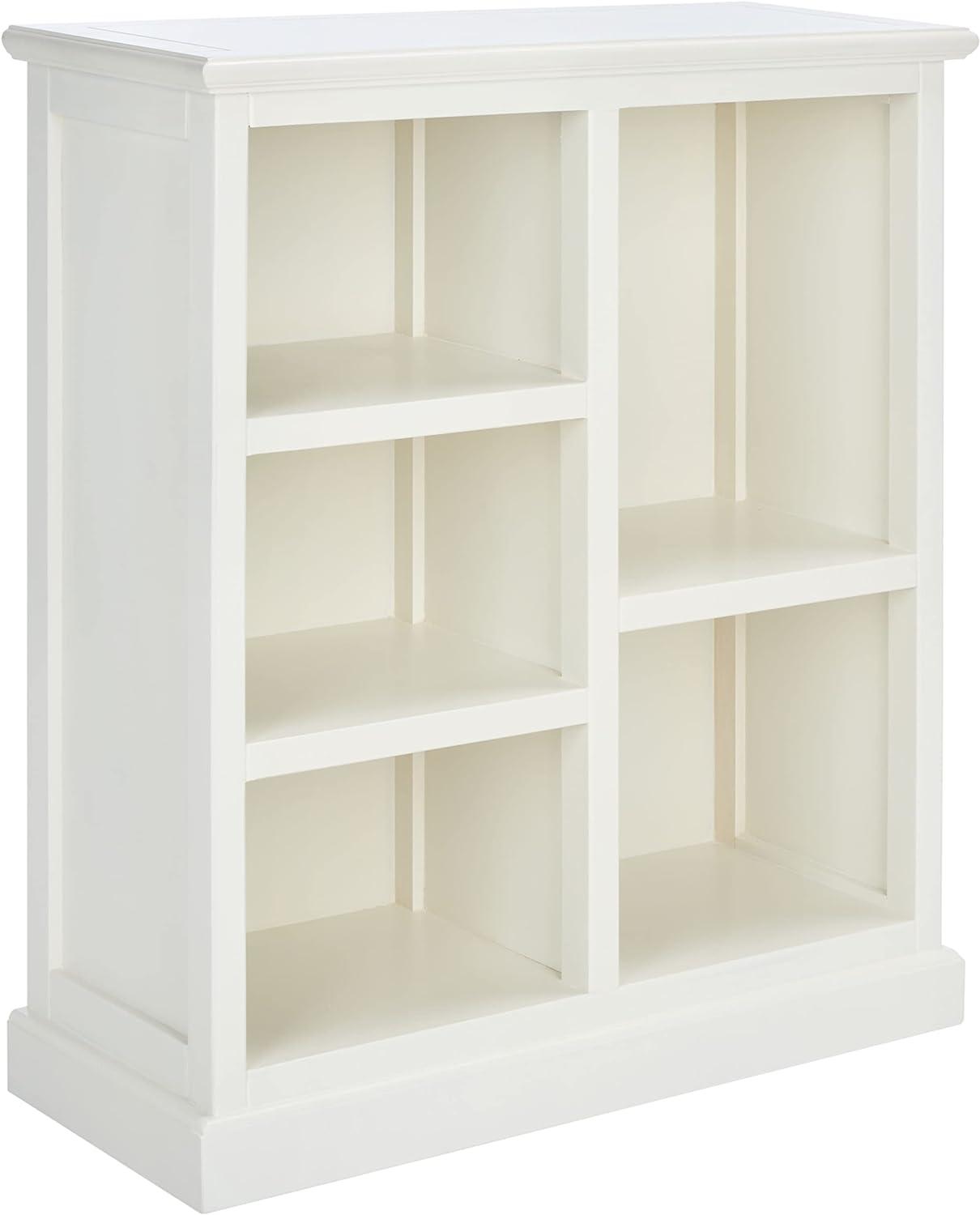 Maralah 25'' White Transitional 5-Shelf Bookcase