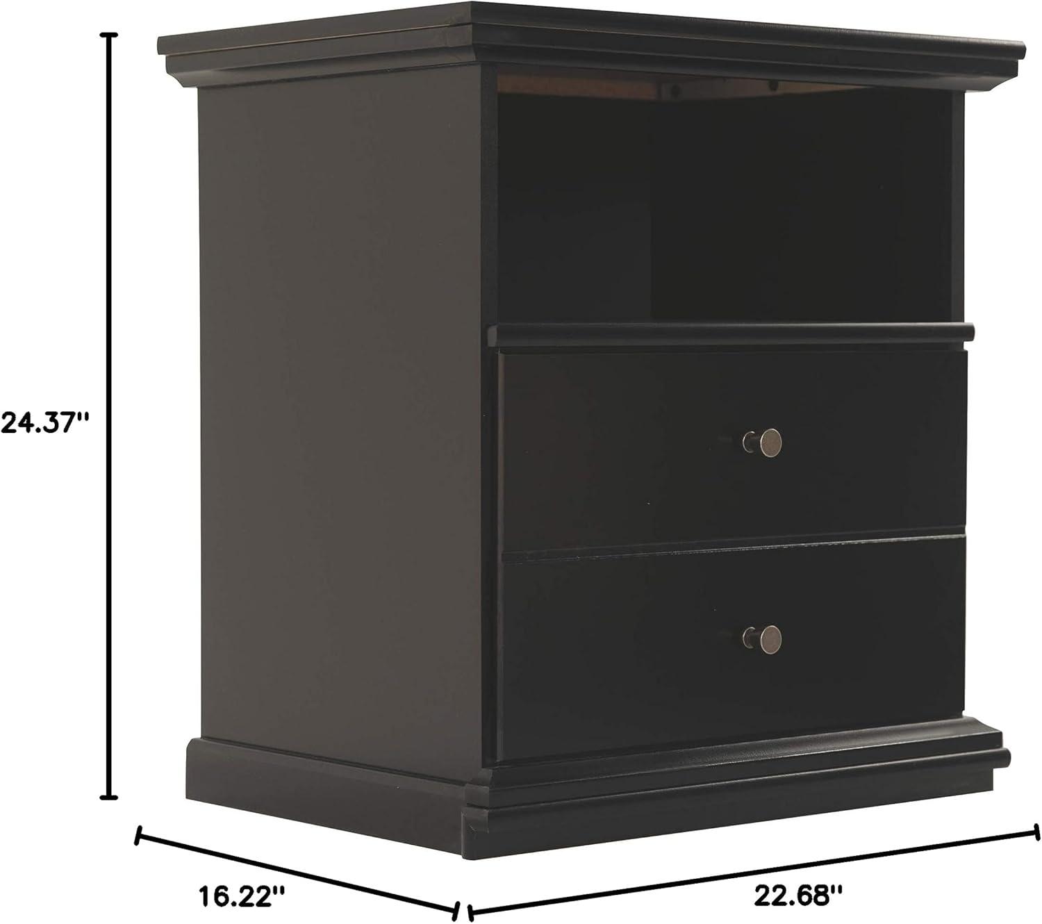 Signature Design by Ashley Casual Maribel Nightstand, Black