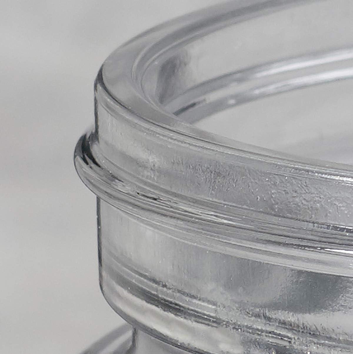 Clear Glass Stackable Jar Set with Stainless Steel Lids, 3 Piece