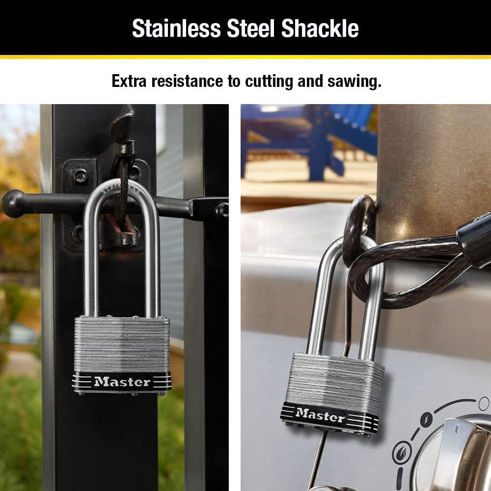 Master Lock  2 in. Stainless Steel Laminated Padlock - Pack of 4