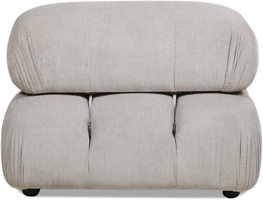 Marcel 36" Bubble Modular Modern Lounge Arm Chair, Pebble Gray Corduroy