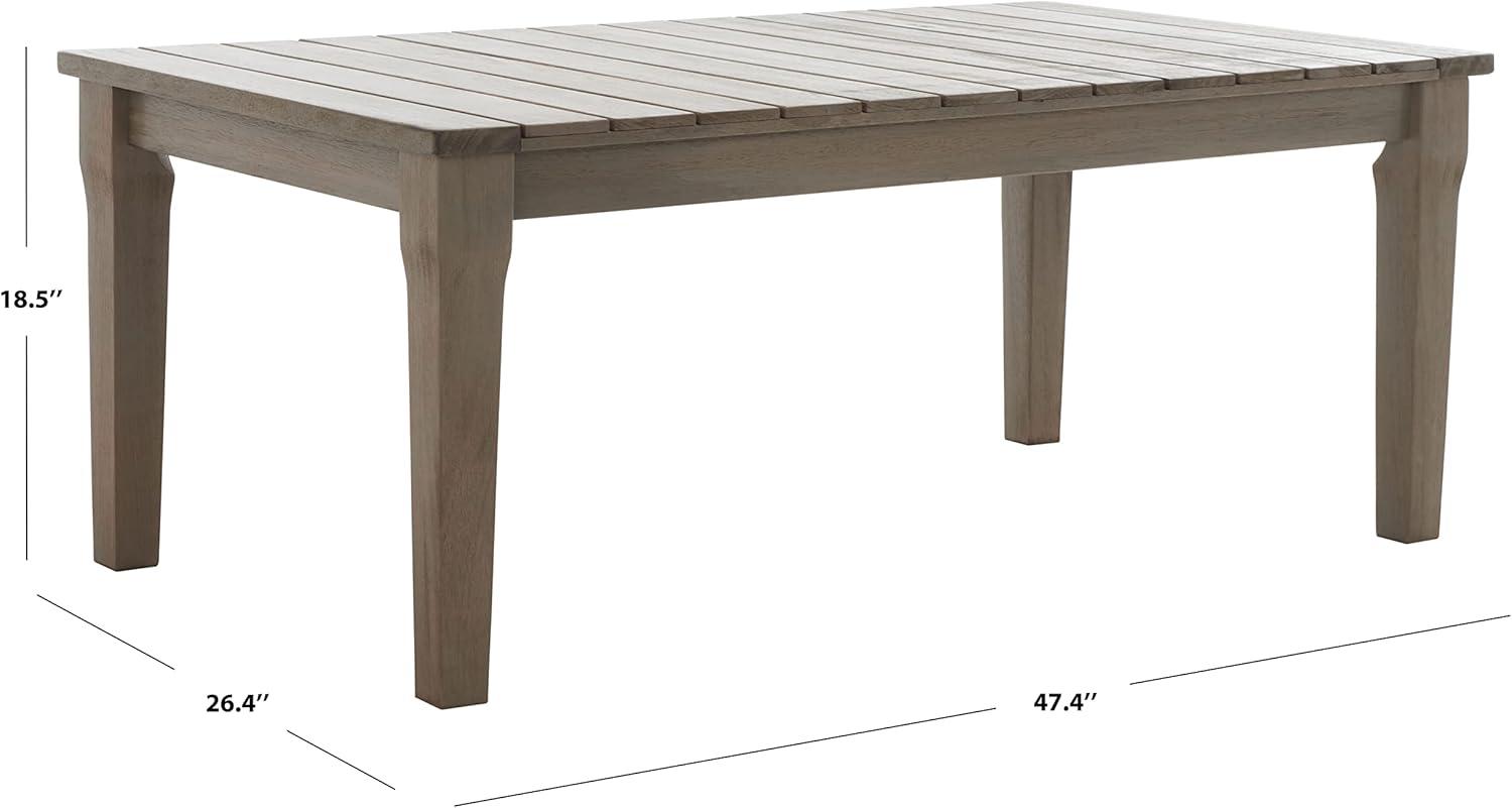 SAFAVIEH Couture Martinique Modern Wood Coffee Table, Light Grey