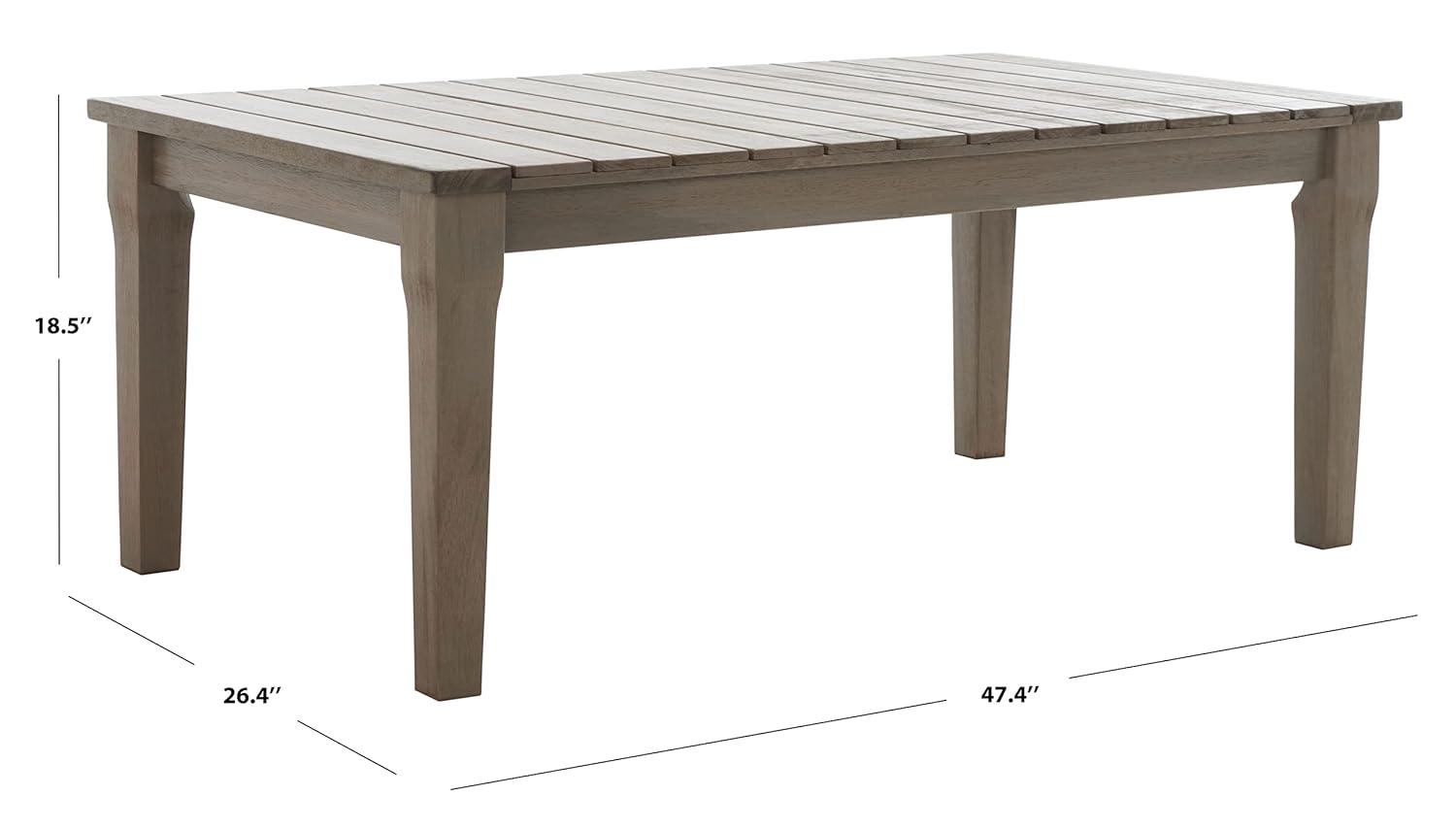 SAFAVIEH Couture Martinique Modern Wood Coffee Table, Light Grey