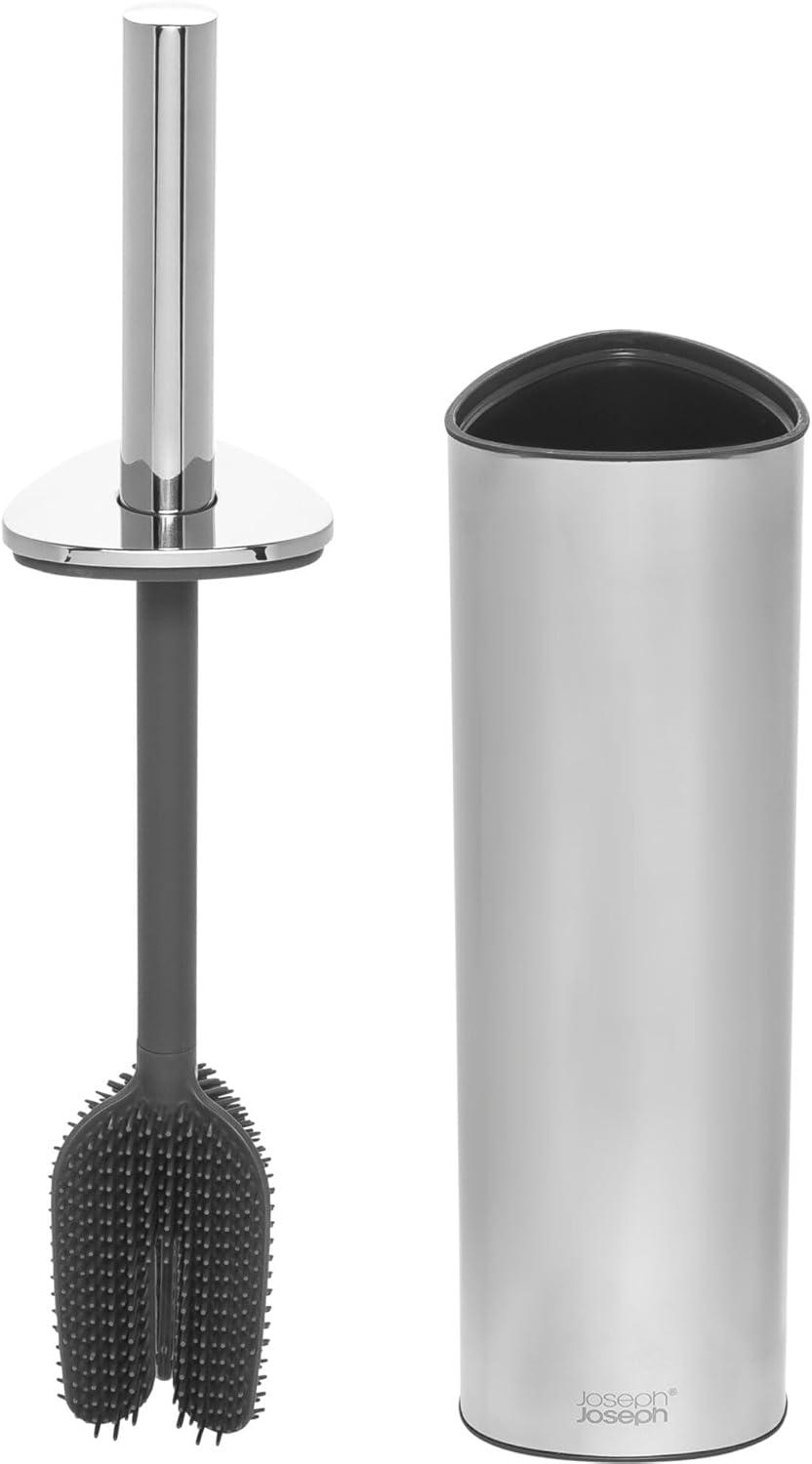 Joseph Joseph Joseph Joseph Flex Luxe Toilet Brush with Stainless Steel Finish