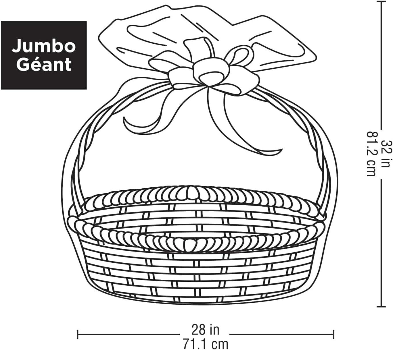 28" x 32" x 8" Jumbo Clear Basket Gift Bags by Celebrate It™ - 12ct.