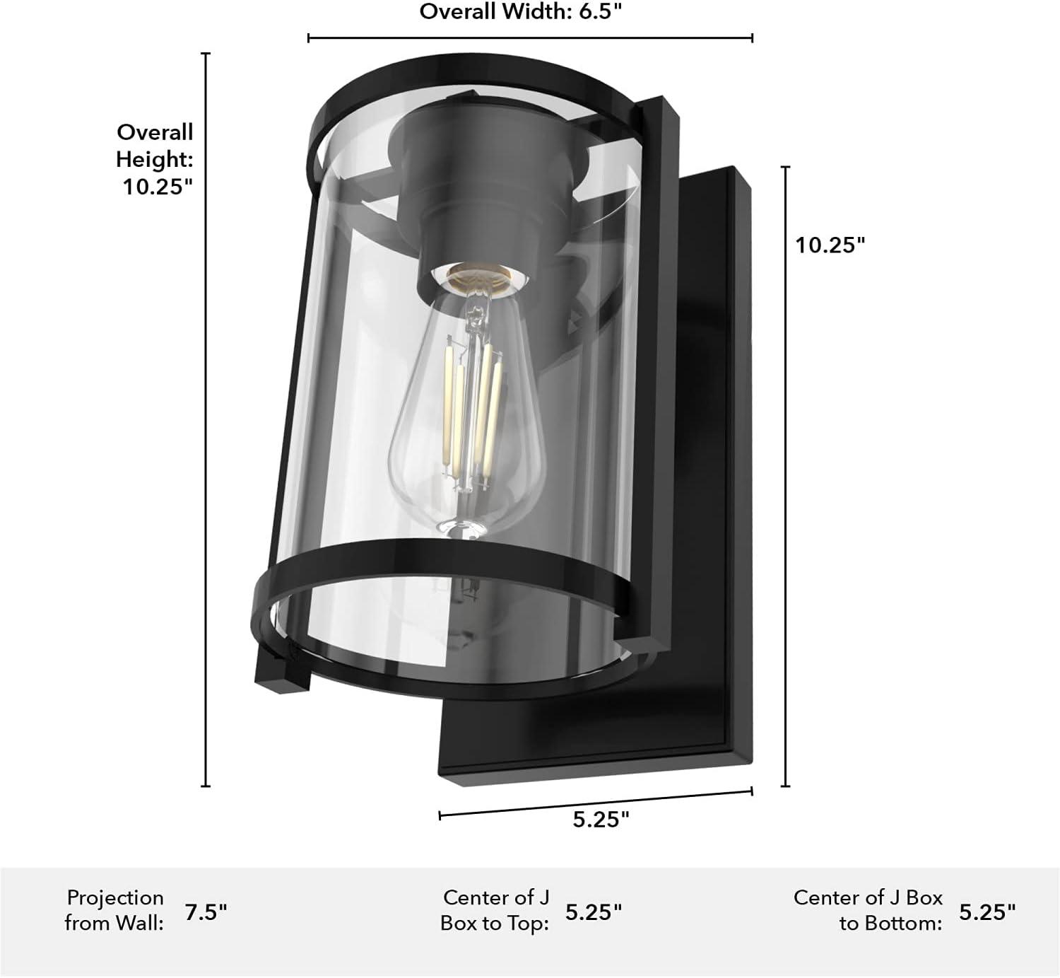 Astwood 21.3" Black Metal Dimmable Outdoor Wall Sconce