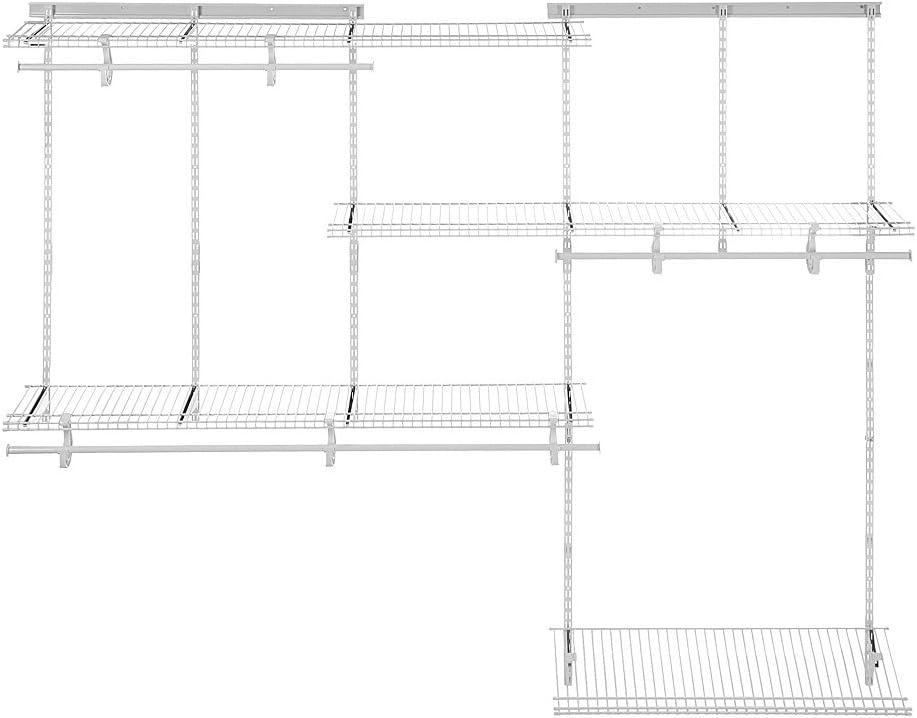 ShelfTrack 60" W - 96" W Closet System Starter Kit