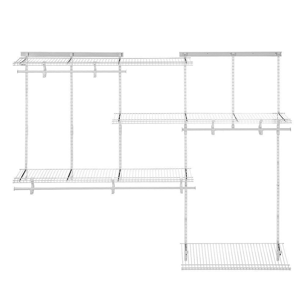 ShelfTrack 60" W - 96" W Closet System Starter Kit