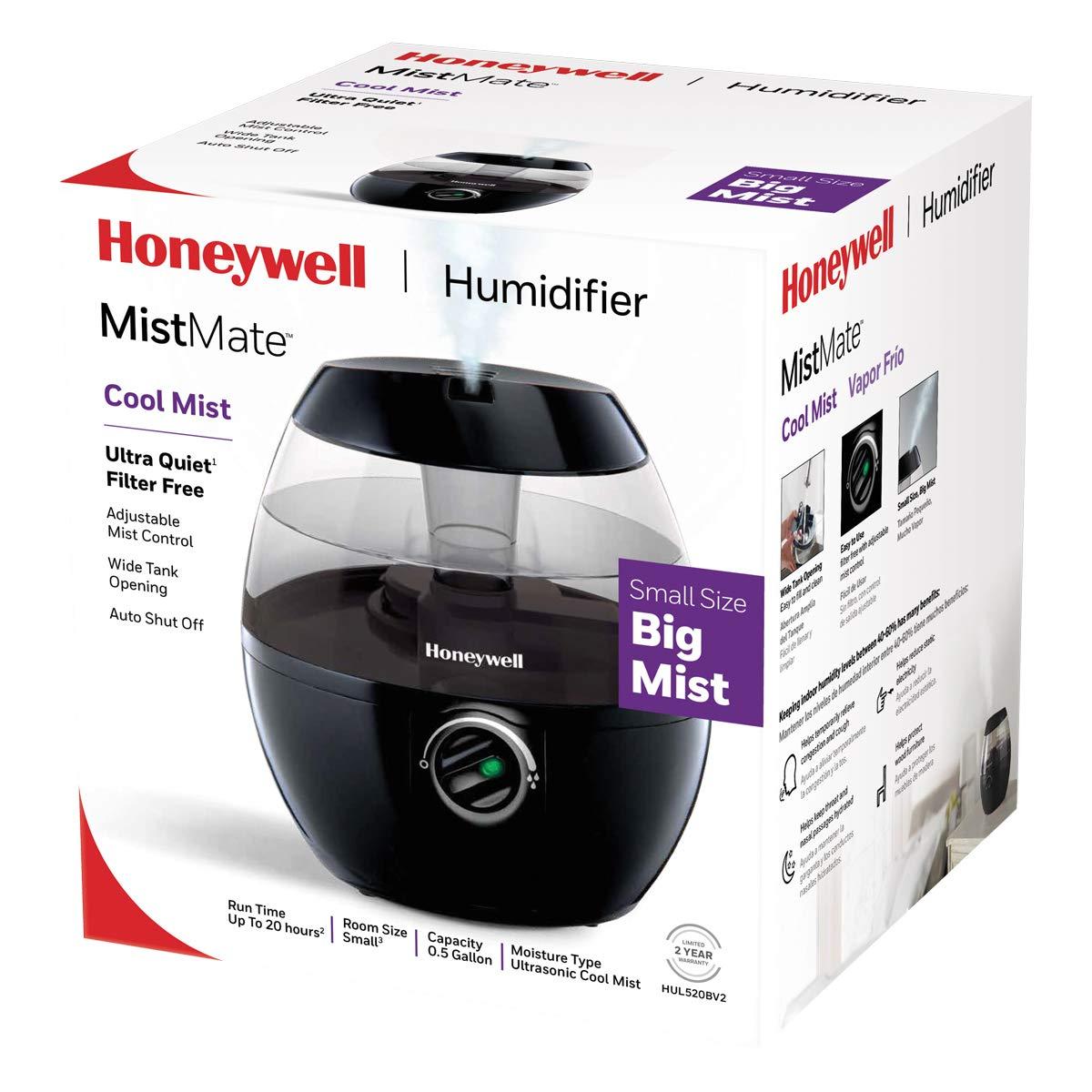 Honeywell Mistmate Ultrasonic Humidifier HUL520B, Black