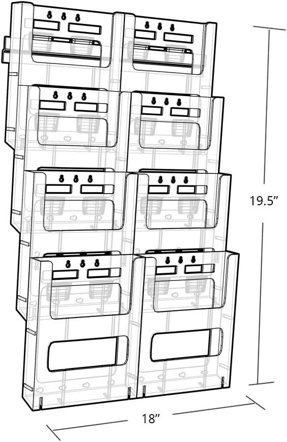 Azar Displays Eight-Pocket Letter Wall Mount