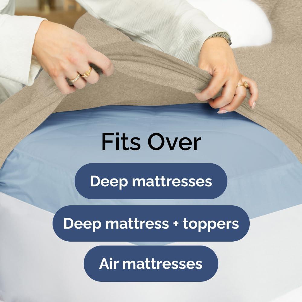 CGK Linens 6 Piece Extra Deep Pocket Ultra Soft & Cooling Sheet Set