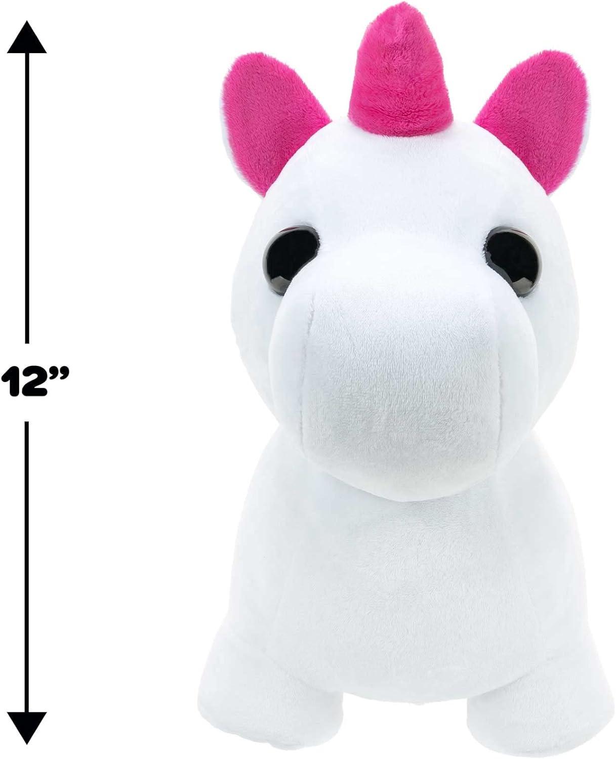 White and Pink Light-Up Plush Unicorn Toy