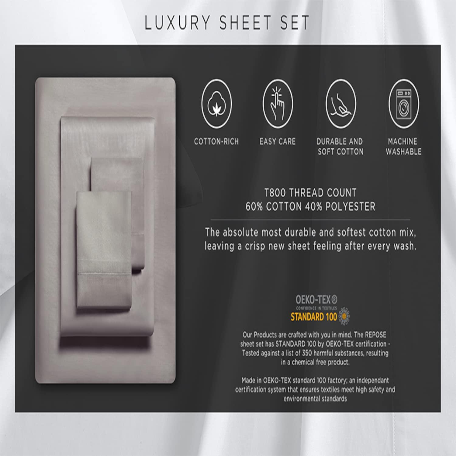 Vera Wang Puckered Texture Vera Wang T800 Sateen Solid CVC Sheet Set