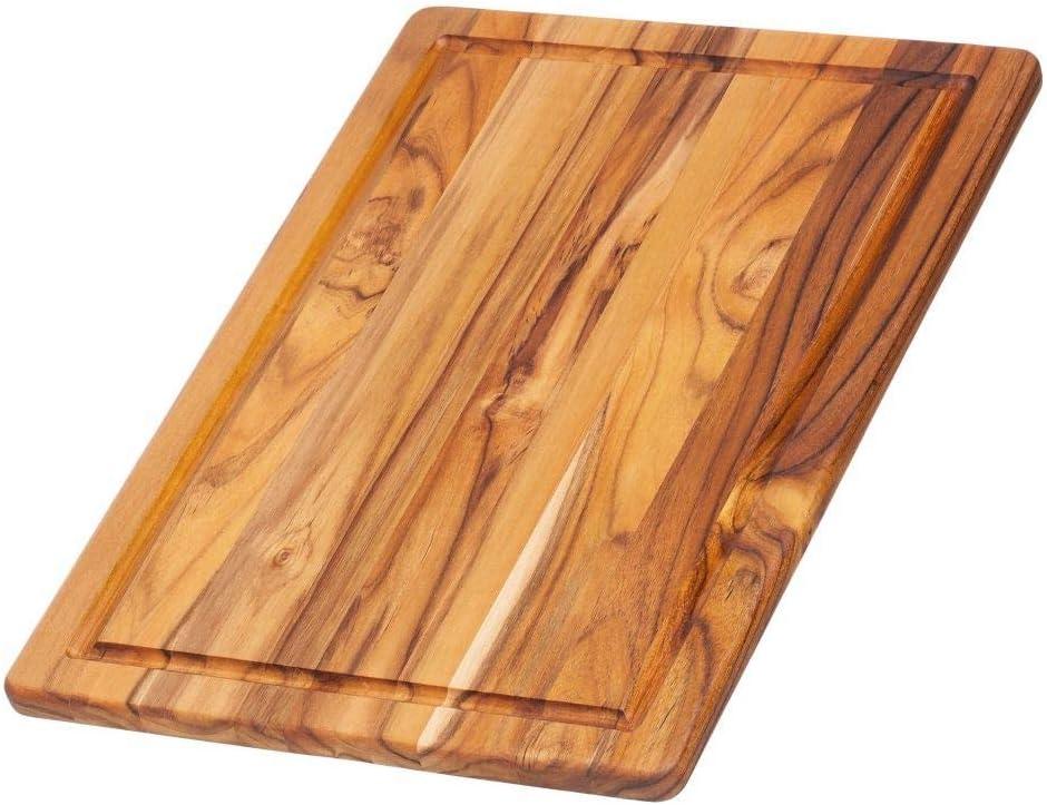 Teak Rectangular Cutting Board with Juice Groove