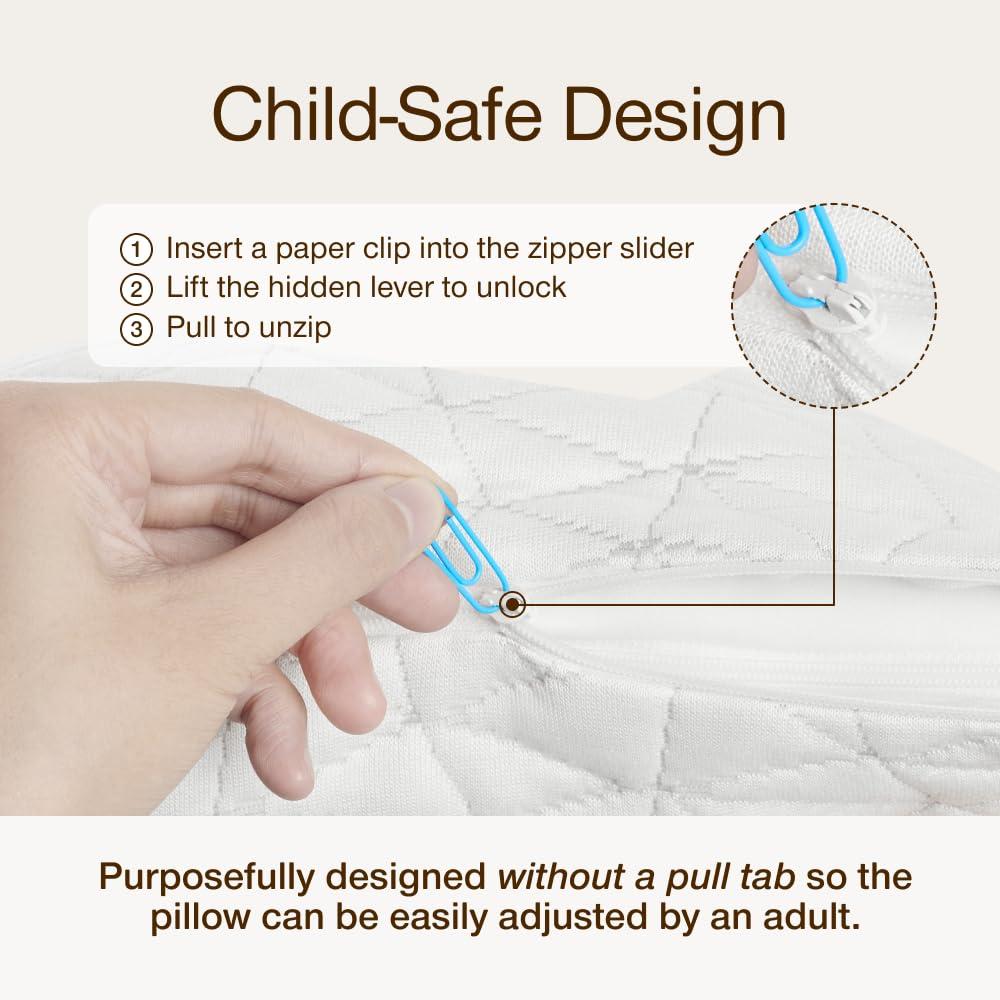 Coop Home Goods Memory Foam Toddler Pillow for Sleeping