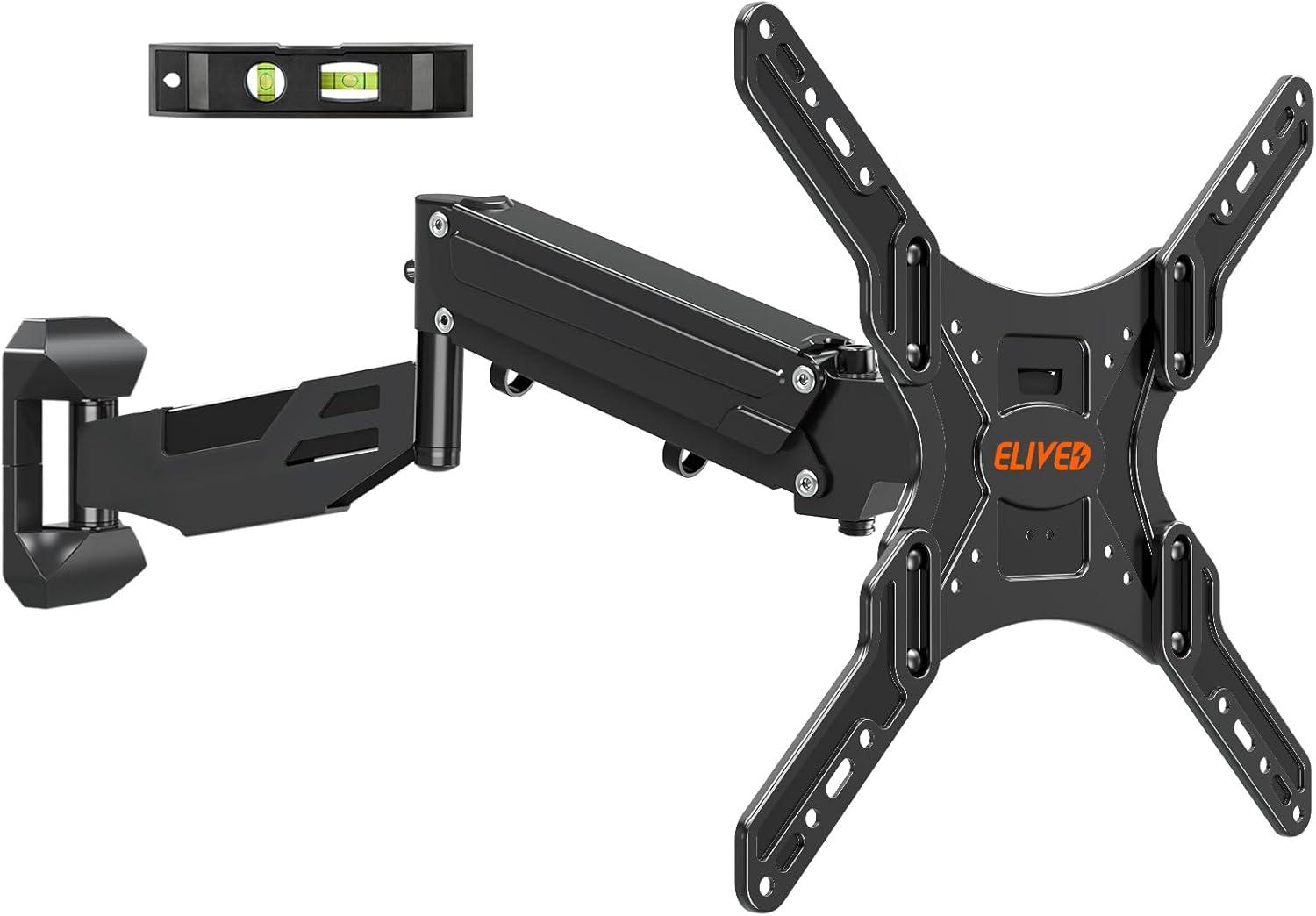 Black Full Motion Wall Mount for 23-55 Inch TVs