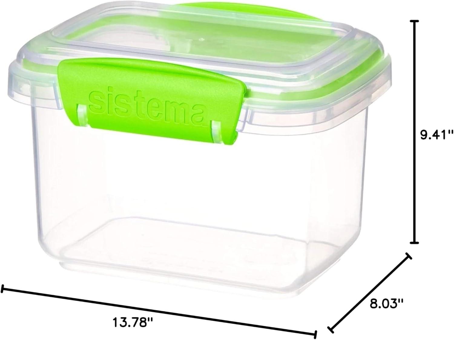 Green BPA-Free Plastic 28-Piece Food Storage Container Set