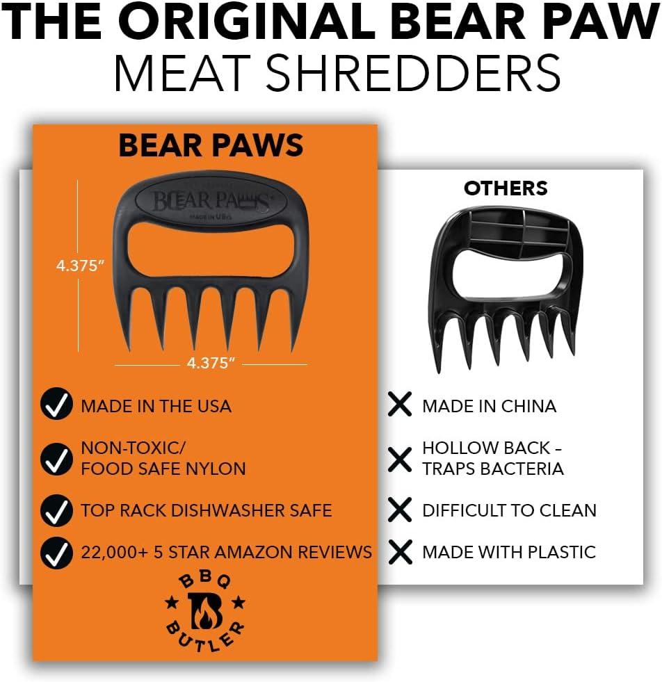 BBQ Butler Bear Paws Meat Shredders And BBQ Butler Meat Smoking Guide Magnet