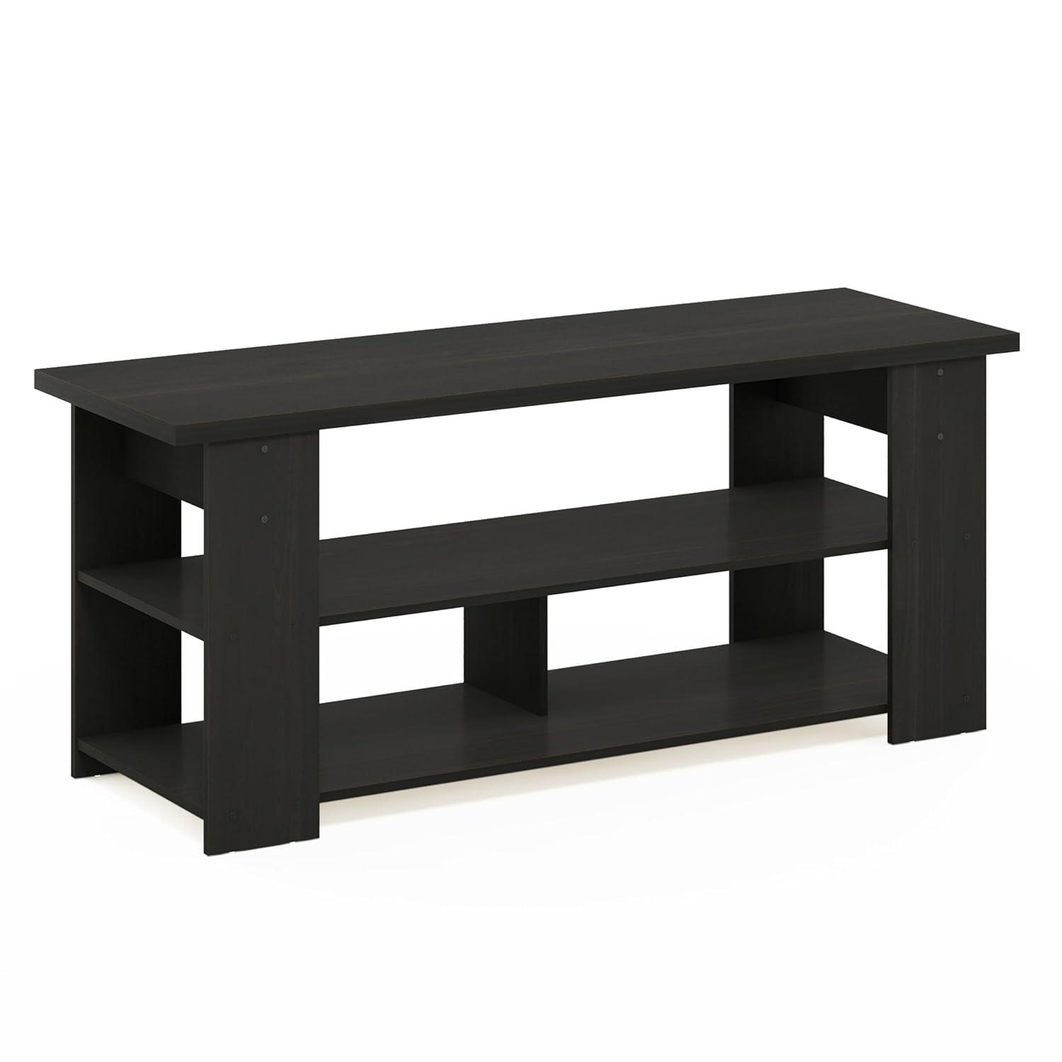 Furinno TV Stand Entertainment Media Center Console For TV's up to 55" w/Open Storage Shelves,Espresso