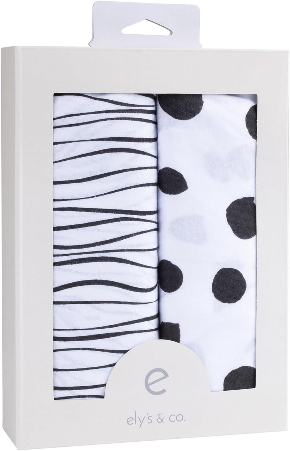 Ely's & Co. Baby Fitted Bassinet Sheet  100% Combed Jersey Cotton Pink for Baby Girl 2 Pack