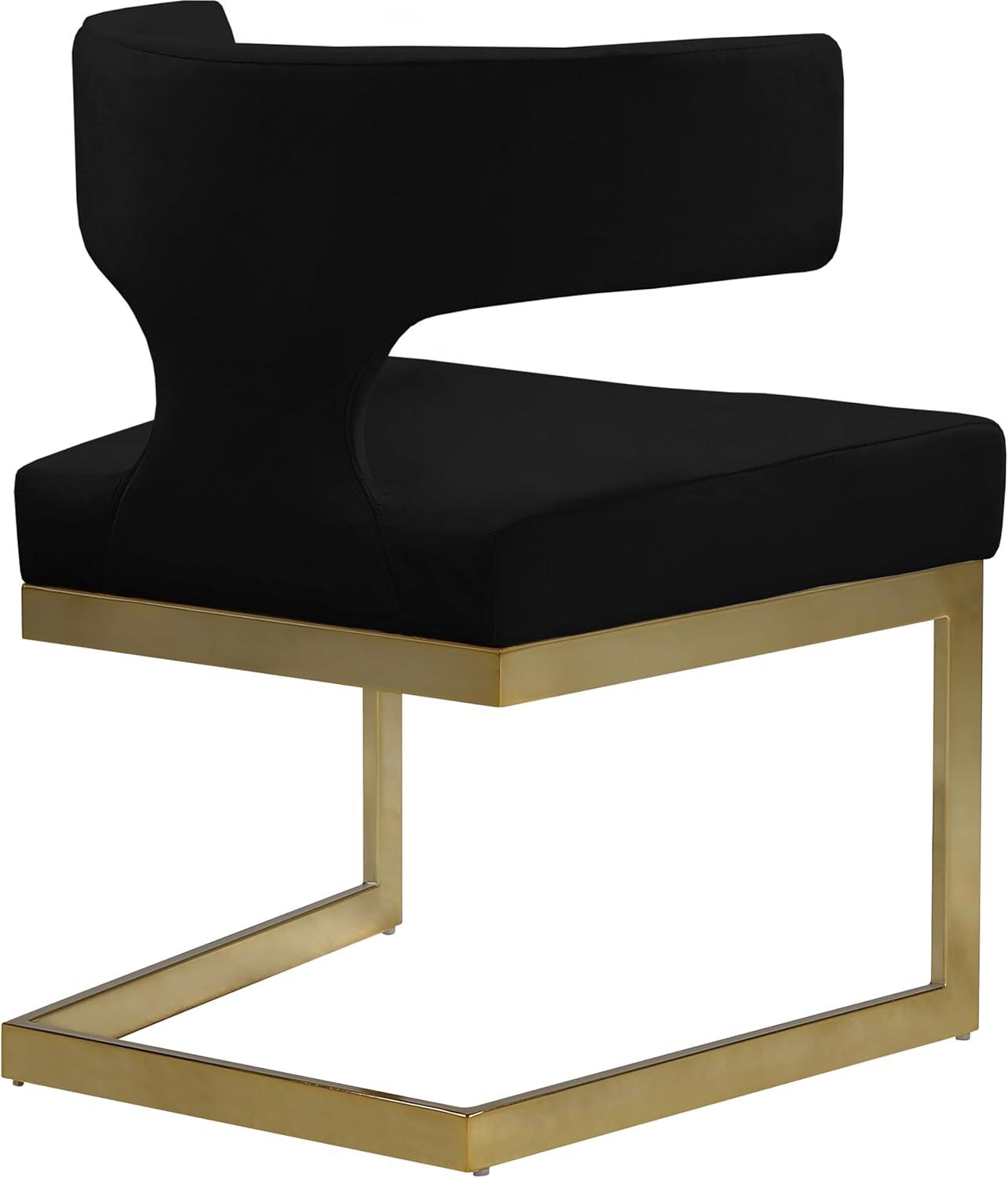 Meridian Furniture Alexandra Black Velvet Dining Chair