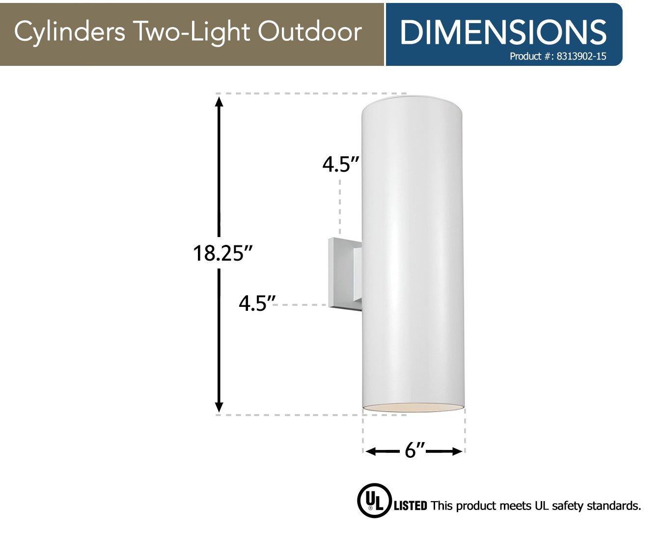 Porcia Outdoor Sconce - White / 18.25"H