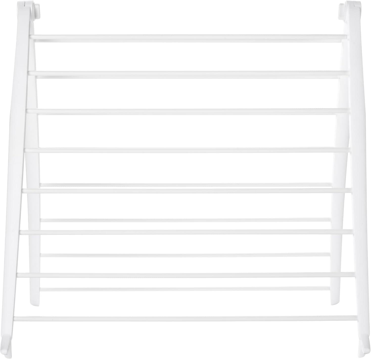 Whitmor White Collapsible Resin and Metal Clothes Drying Rack