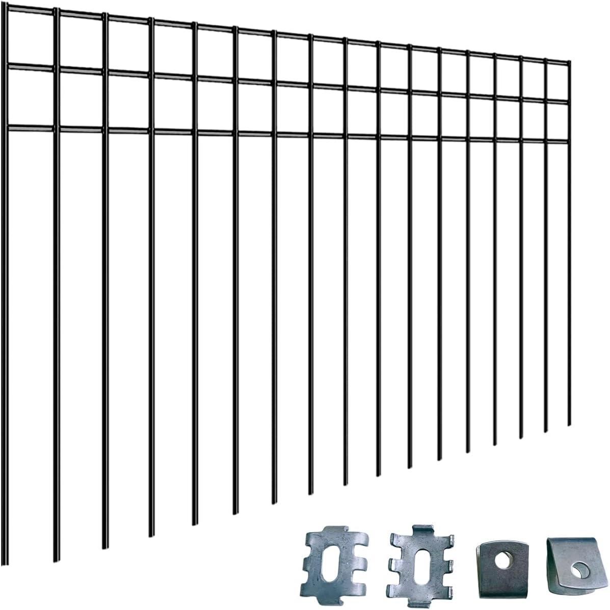 24x15-inch Black Coated Metal Animal Barrier Fence