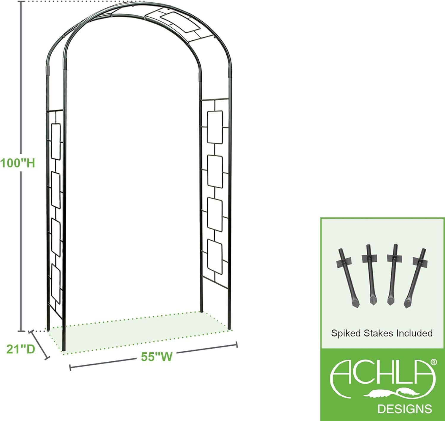 Red Barrel Studio® Nansi 55'' W x 21'' D Iron Arbor in Black