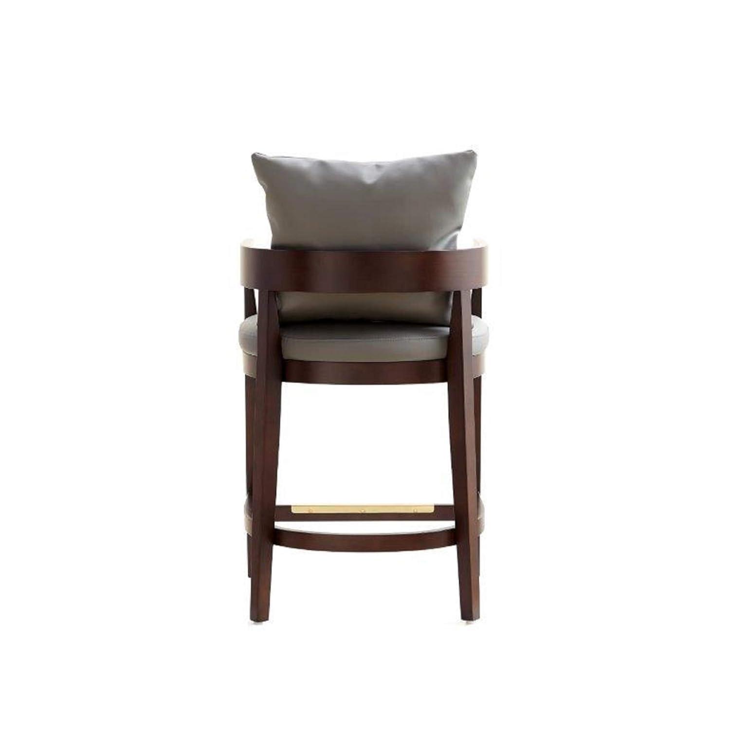 Ritz Beech Wood Counter Height Barstool Gray - Manhattan Comfort