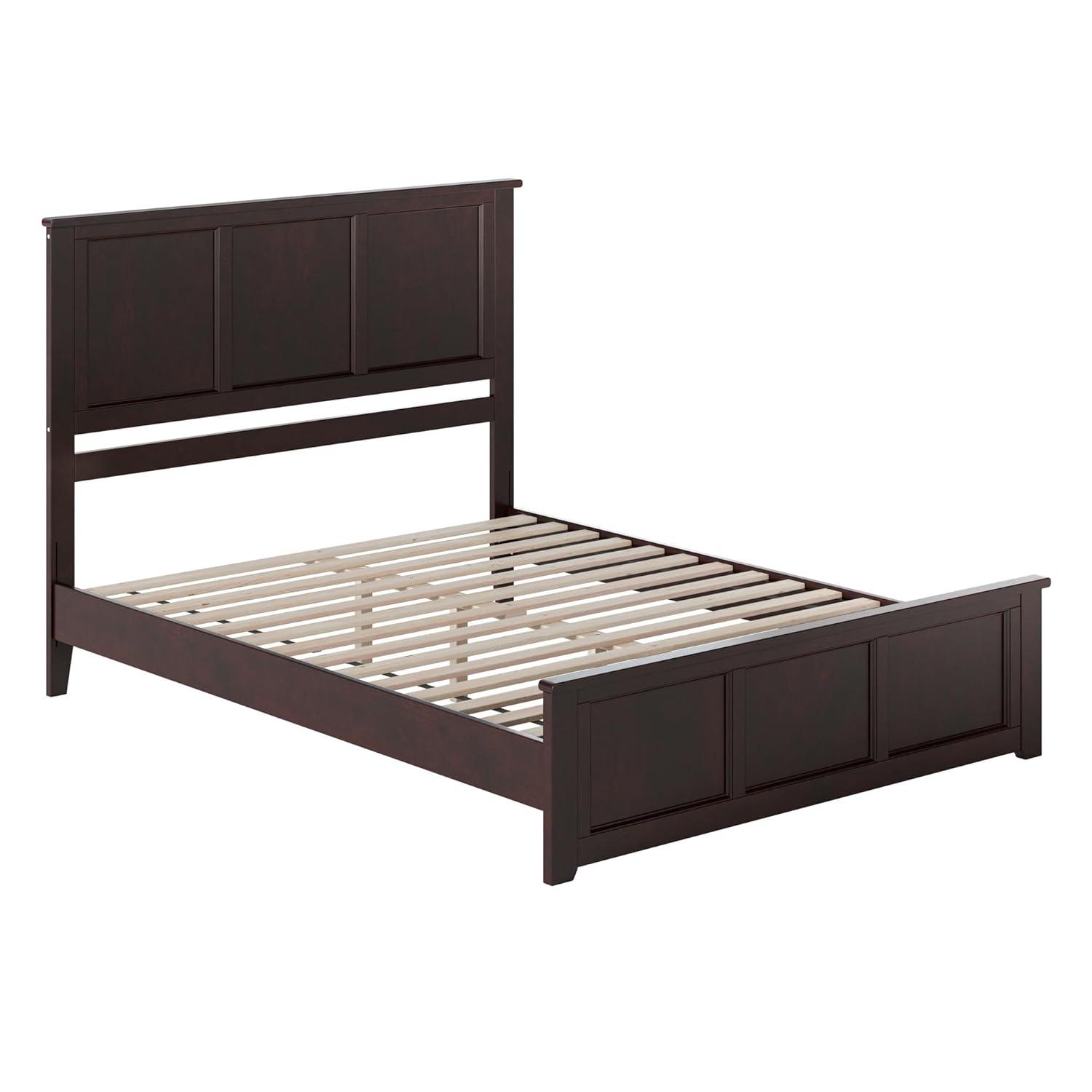 AFI Charlotte Queen Solid Wood Low Profile Platform Bed with Matching Footboard, Espresso
