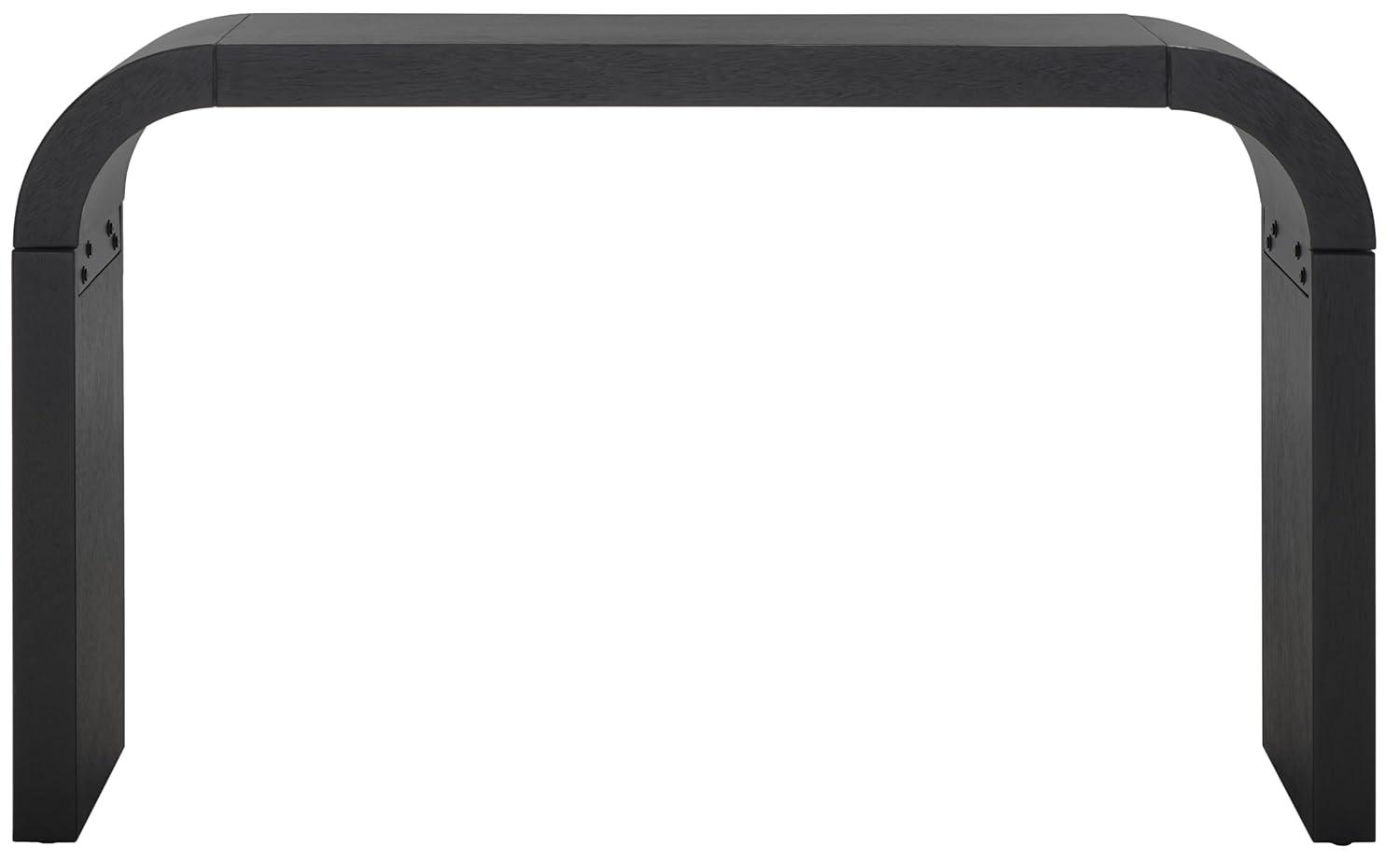 Liasonya Curved Console Table - Black - Safavieh