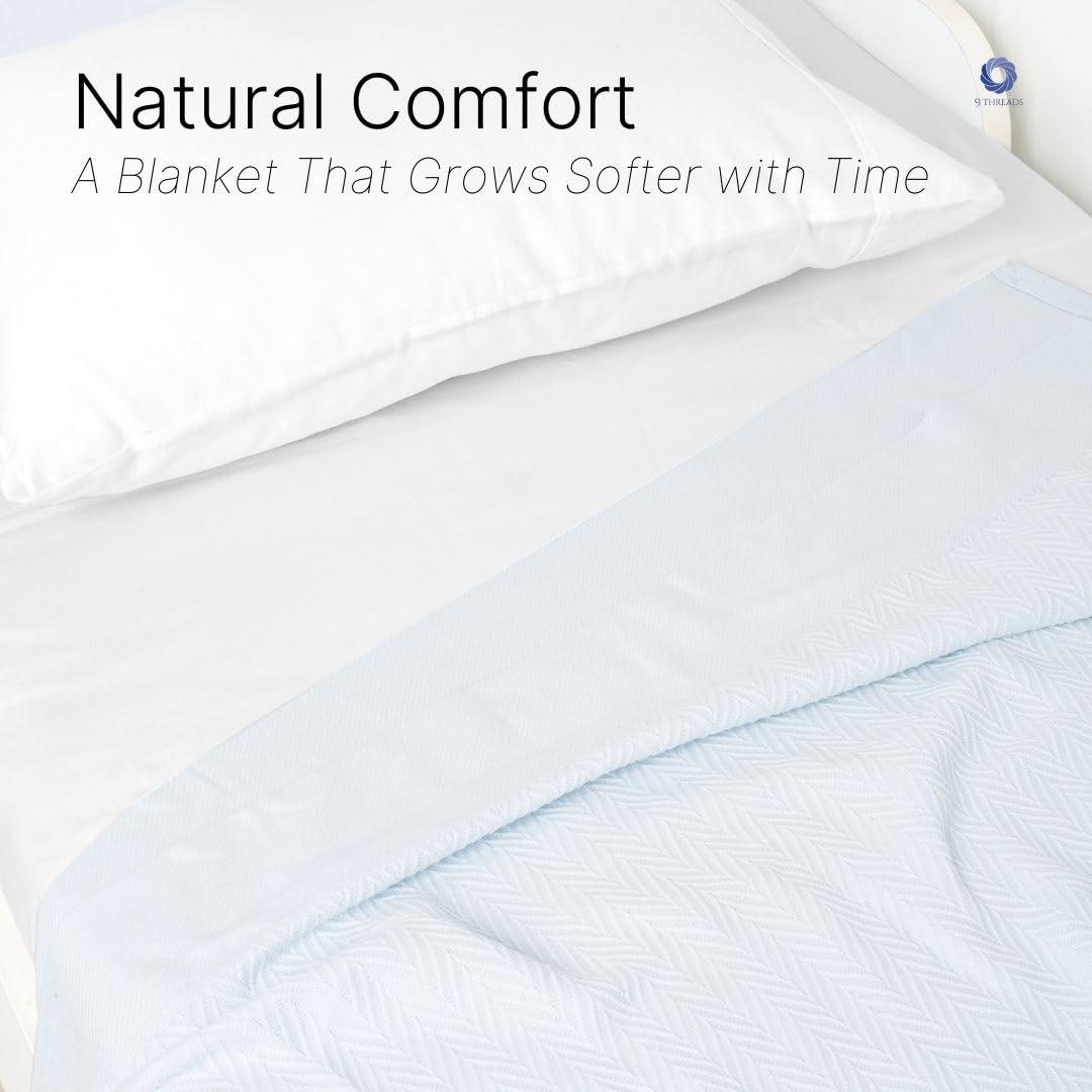 Eddie Bauer Herringbone Cotton Reversible Blanket