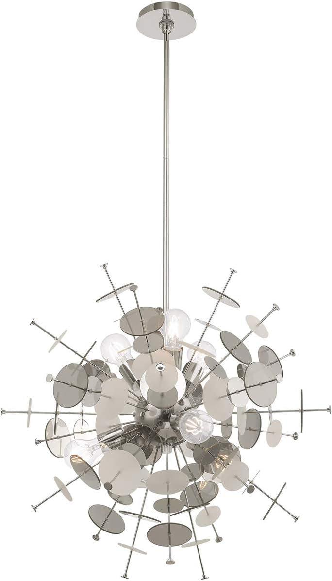 Livex Lighting Circulo 6 - Light Chandelier in  Polished Chrome