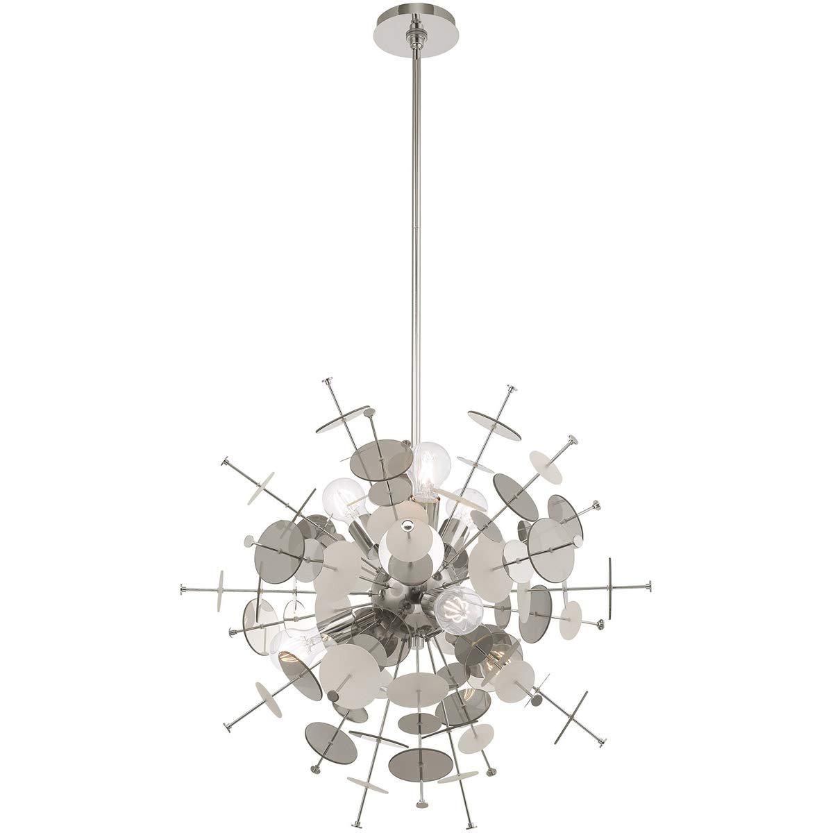 Livex Lighting Circulo 6 - Light Chandelier in  Polished Chrome