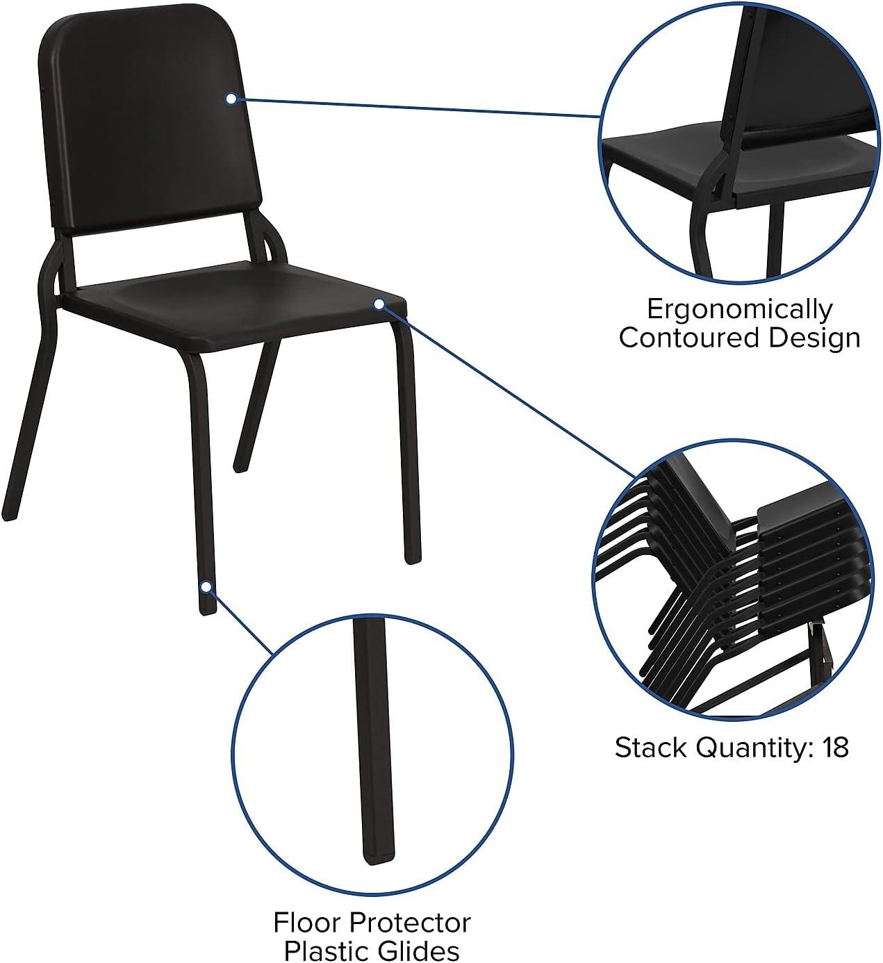 Flash Furniture HERCULES Series Black High Density Stackable Melody Band/Music Chair