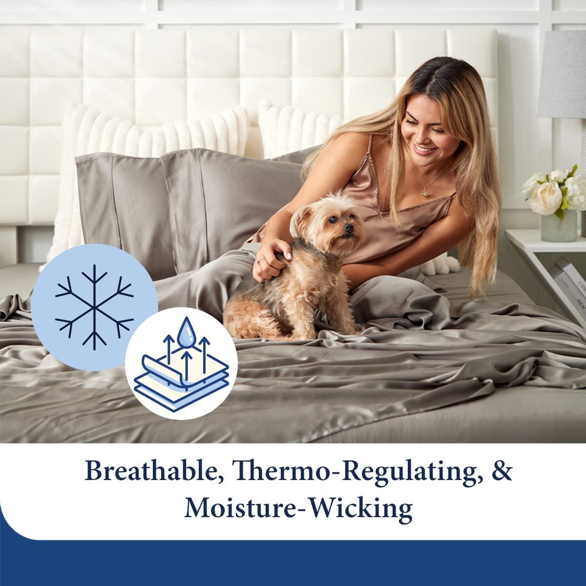 Cosy House Collection Cosy House Collection 100% Rayon Derived from Bamboo Bed Sheet Set - Cooling, Breathable, Silky Soft