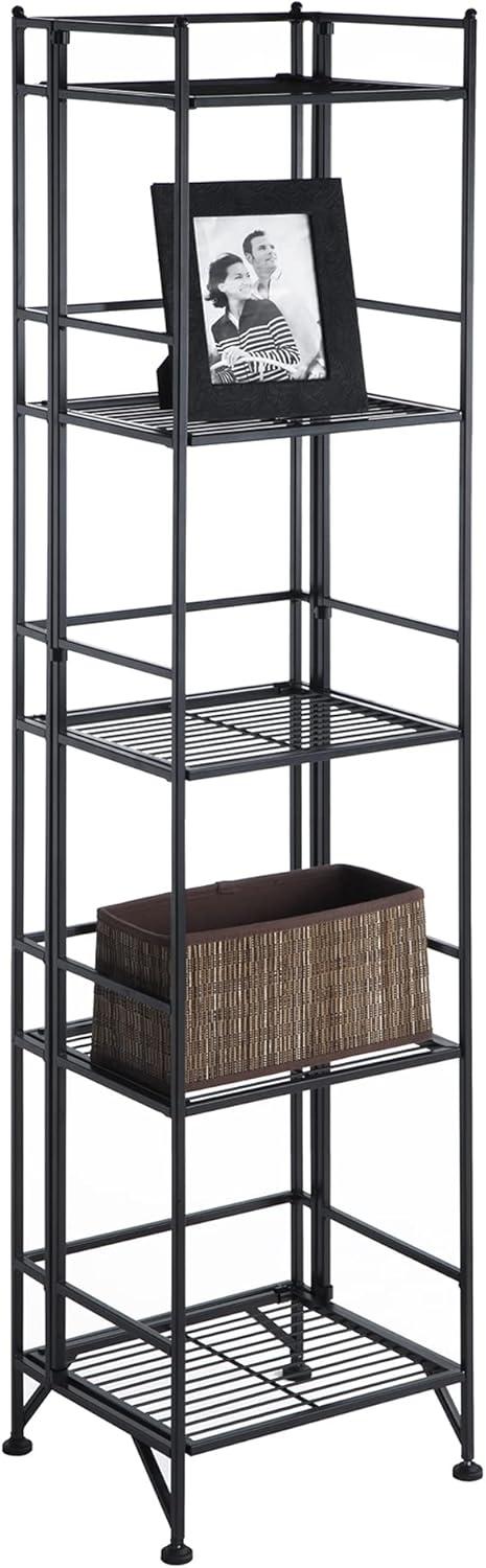 Convenience Concepts Designs2Go 5-Tier Folding Metal Shelf in Black Metal Finish