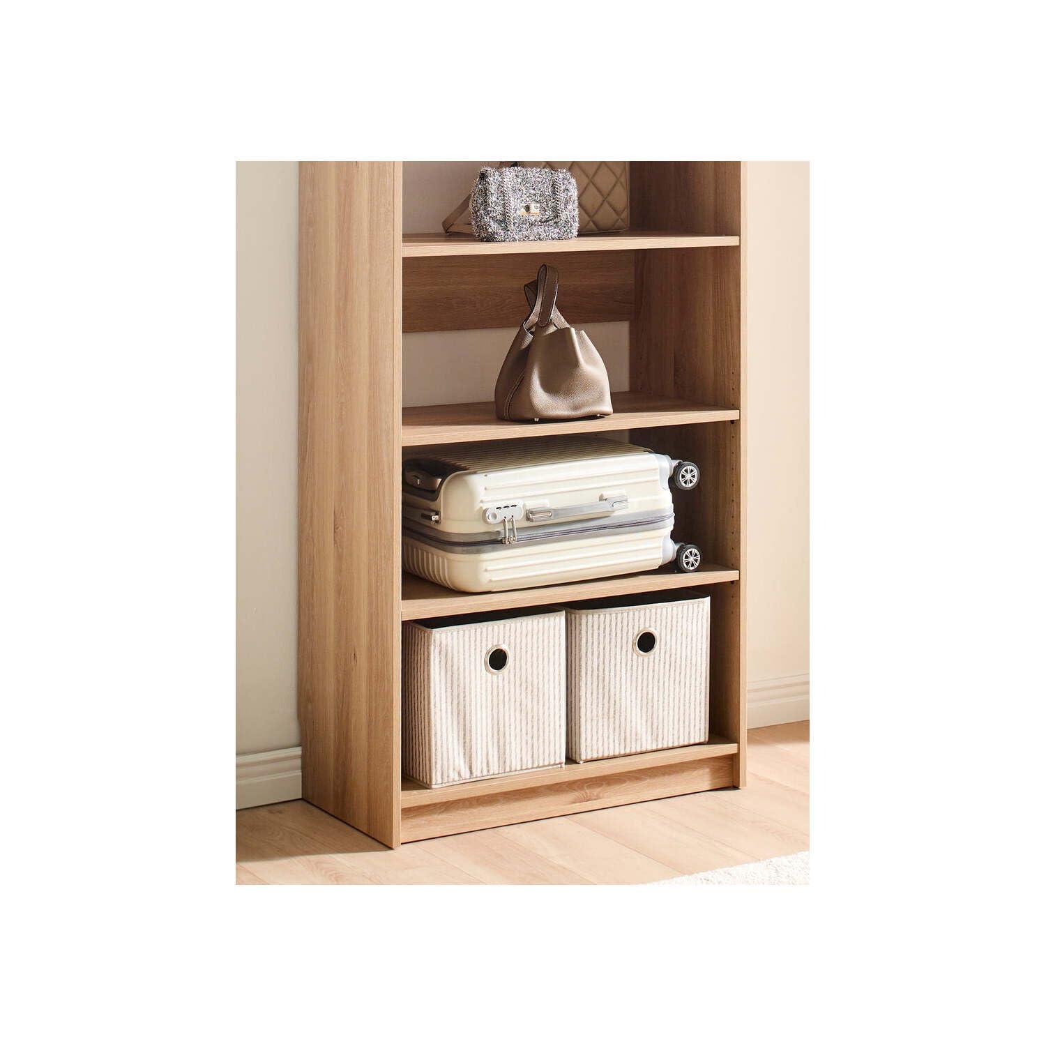 Prosper 32" Oak Wood Walk-in Closet with Five Shelves